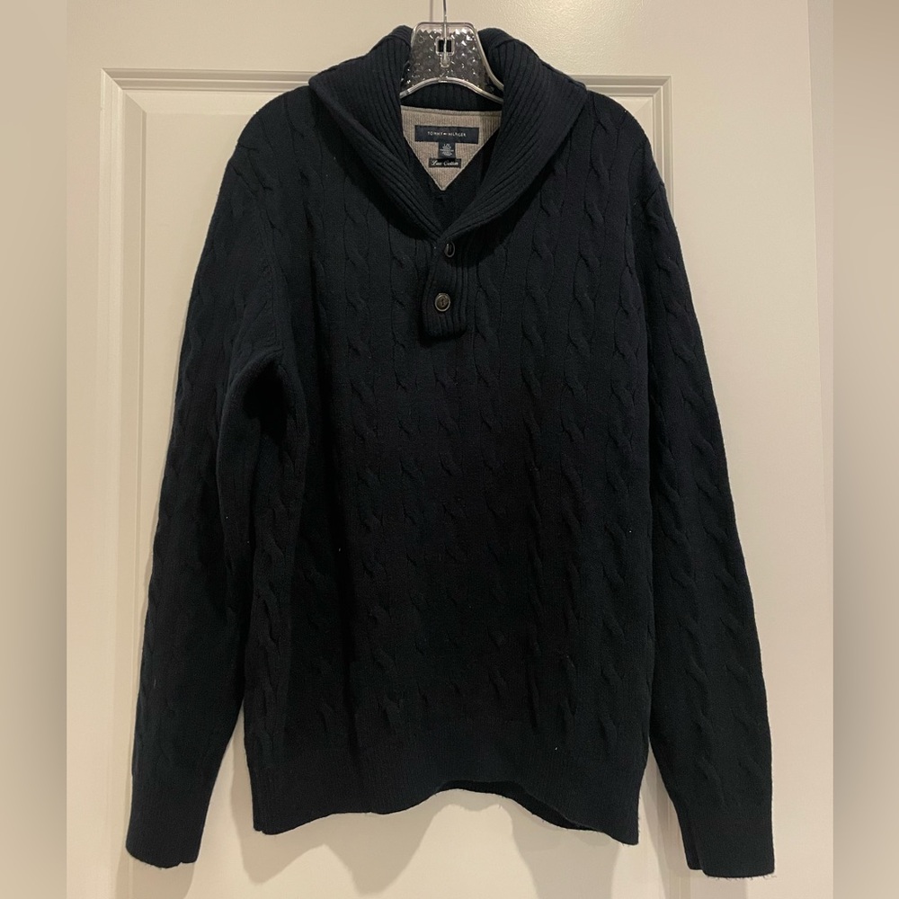 Tommy Hilfiger Mens Navy Sweater